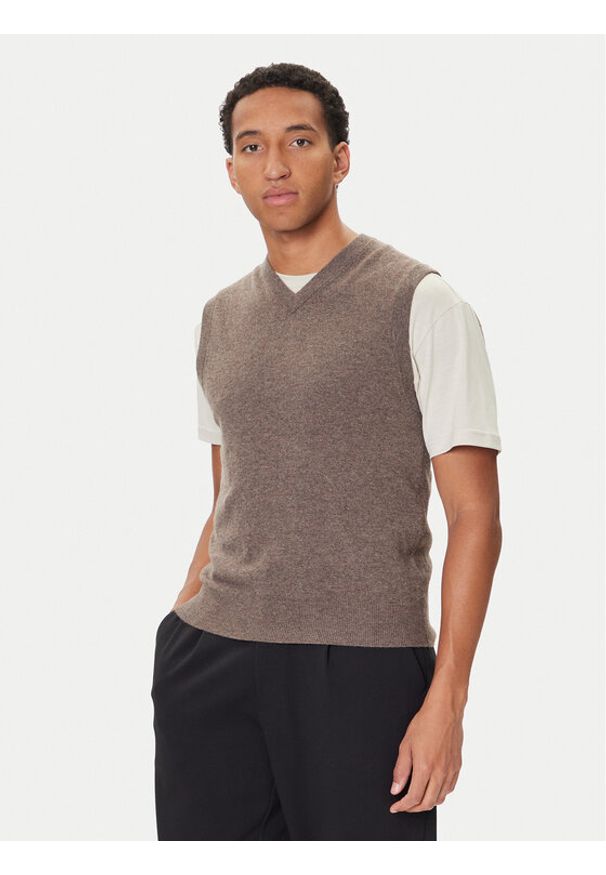 United Colors of Benetton - United Colors Of Benetton Sweter 1002U400L Szary Regular Fit. Kolor: szary. Materiał: wełna