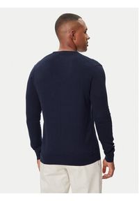 Polo Ralph Lauren Sweter Ls Sf Vn Pp 710670789004 Granatowy Slim Fit. Typ kołnierza: polo. Kolor: niebieski. Materiał: bawełna