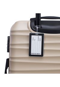Wittchen - Średnia walizka z zawieszką beżowa. Kolor: beżowy. Materiał: guma. Wzór: kolorowy. Styl: elegancki, wakacyjny #5