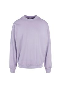 Urban Classics - Męski Sweter Z Dekoltem Barwionym Pigmentem. Kolor: fioletowy #1