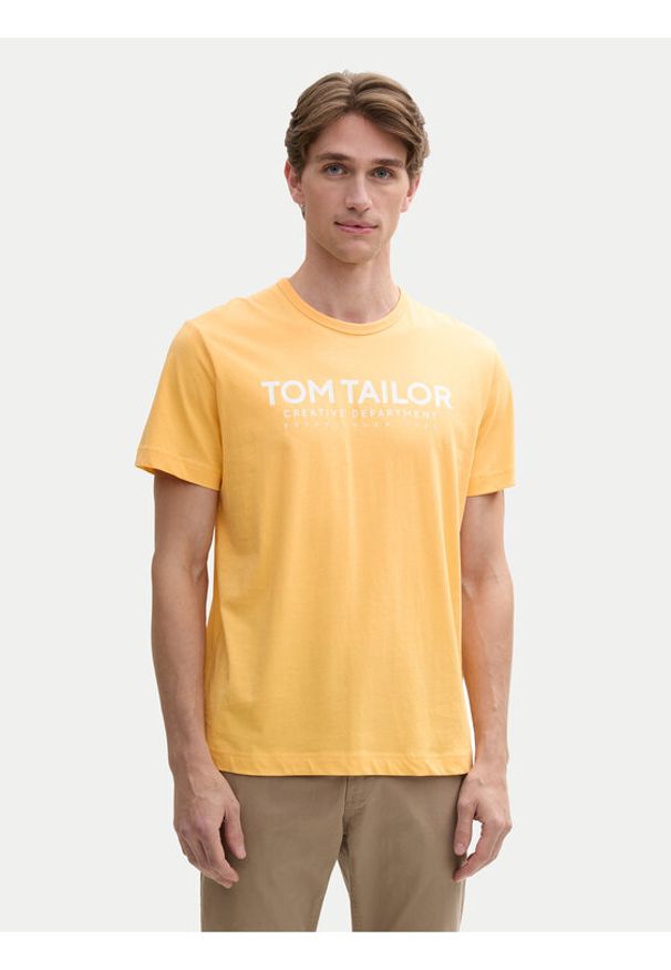 Tom Tailor T-Shirt 1045940 Pomarańczowy Regular Fit. Kolor: pomarańczowy. Materiał: bawełna