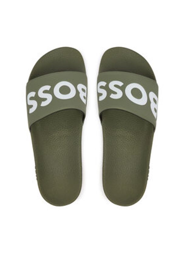 BOSS Klapki Aryeh 50536835 Zielony. Kolor: zielony. Materiał: syntetyk