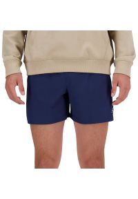 Spodenki męskie New Balance MS41286NNY - granatowe. Kolor: niebieski. Materiał: poliester, materiał, tkanina. Sport: fitness #1