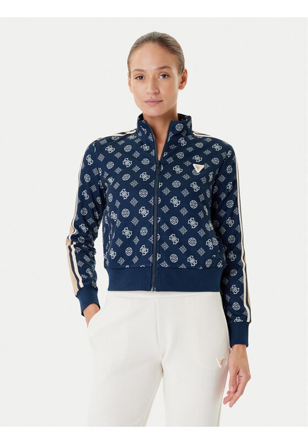 Guess Bluza V5YQ07 K0282 Granatowy Regular Fit. Kolor: niebieski. Materiał: syntetyk