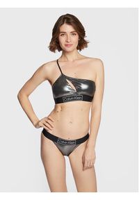 Calvin Klein Swimwear Dół od bikini KW0KW01950 Czarny. Kolor: czarny. Materiał: syntetyk