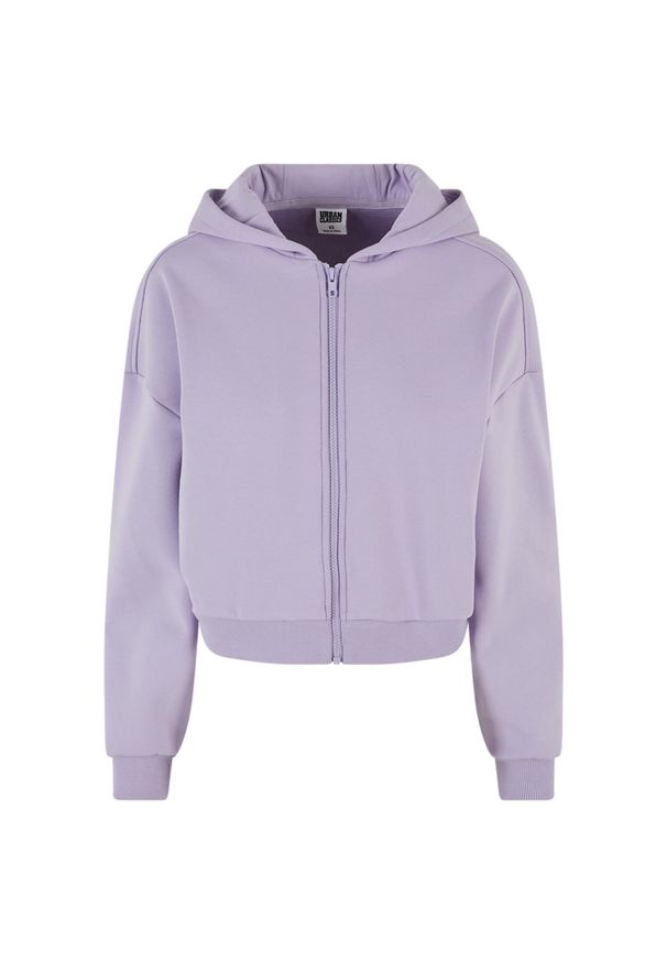 Damska rozpinana bluza z kapturem Urban Classics Cozy. Typ kołnierza: kaptur. Kolor: fioletowy. Materiał: bawełna, elastan