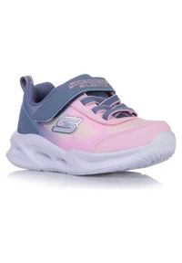 skechers - Buty do chodzenia niemowlęce Skechers Sola Glow. Okazja: na co dzień. Zapięcie: rzepy. Kolor: różowy. Materiał: tkanina, guma, syntetyk, materiał. Szerokość cholewki: normalna. Sport: turystyka piesza #1