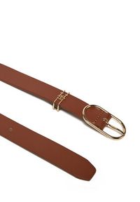 TOMMY HILFIGER - Tommy Hilfiger Pasek Damski Feminine 2.5 AW0AW17494 Brązowy. Kolor: brązowy. Materiał: skóra #3