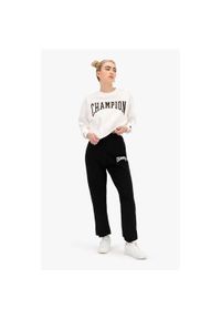 Bluza sportowa damska Champion Collegiate Logo Blend Cropped. Kolor: biały
