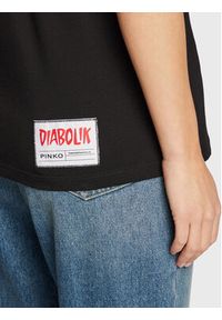 Pinko T-Shirt DIABOLIK Fabiana 1L1098 Y5SN Czarny Regular Fit. Kolor: czarny. Materiał: bawełna