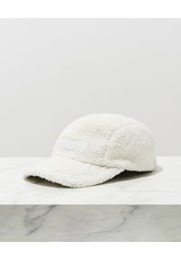 RUSLAN BAGINSKIY - Biała ocieplana czapka z daszkiem. Kolor: biały. Materiał: materiał. Wzór: aplikacja. Sezon: zima, jesień #4