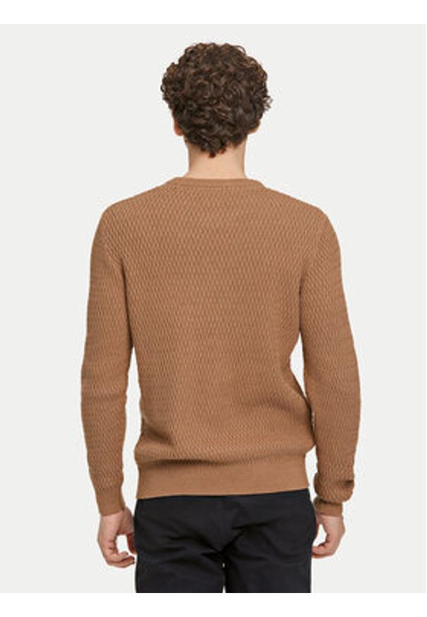 Lindbergh Sweter 30-804052 Beżowy Relaxed Fit. Kolor: beżowy. Materiał: bawełna