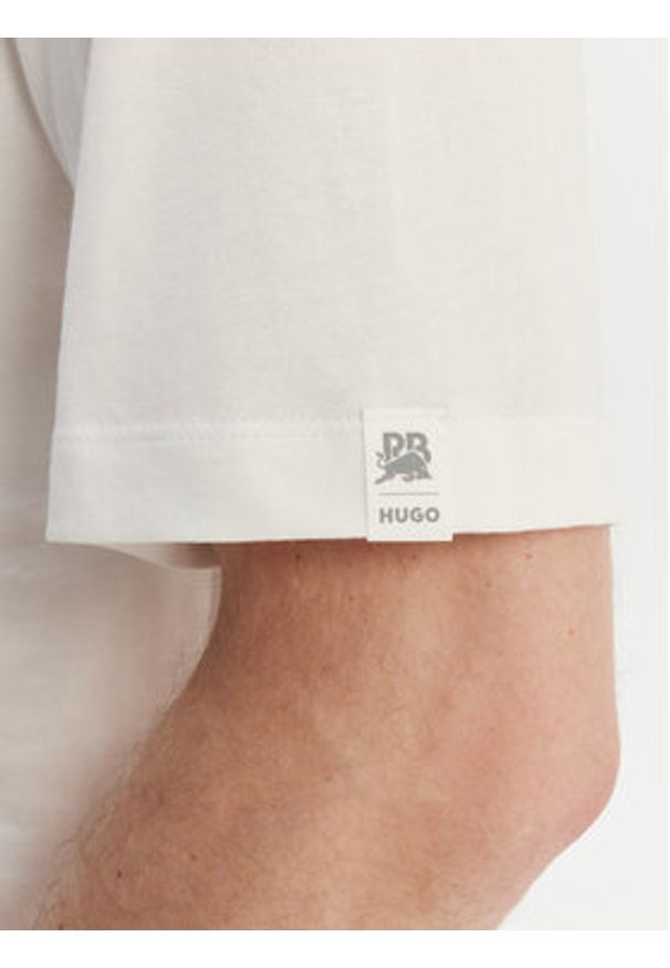 Hugo - HUGO T-Shirt Delel_RB 50564572 Biały Relaxed Fit. Kolor: biały. Materiał: bawełna
