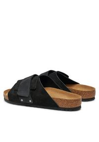 Birkenstock Klapki Kyoto 1022350 Czarny. Kolor: czarny. Materiał: skóra, zamsz