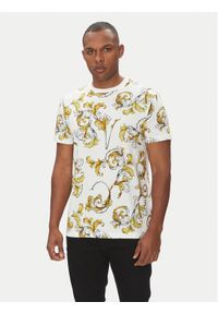 Versace Jeans Couture T-Shirt 78GAH6S0 Biały Regular Fit. Kolor: biały. Materiał: bawełna