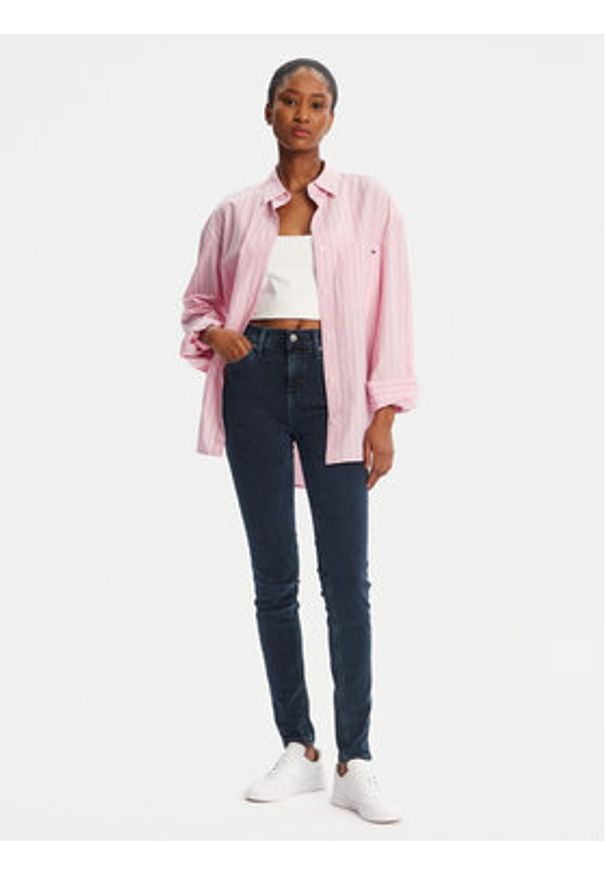 Tommy Jeans Jeansy Nora DW0DW20221 Granatowy Skinny Fit. Kolor: niebieski