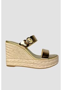 Michael Kors - MICHAEL KORS Złote sandały Lucinda Wedge, Rozmiar 40. Kolor: złoty #1