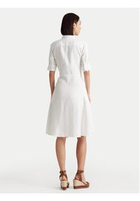 Lauren Ralph Lauren Sukienka koszulowa 200831364001 Biały Regular Fit. Kolor: biały. Materiał: len. Typ sukienki: koszulowe #5