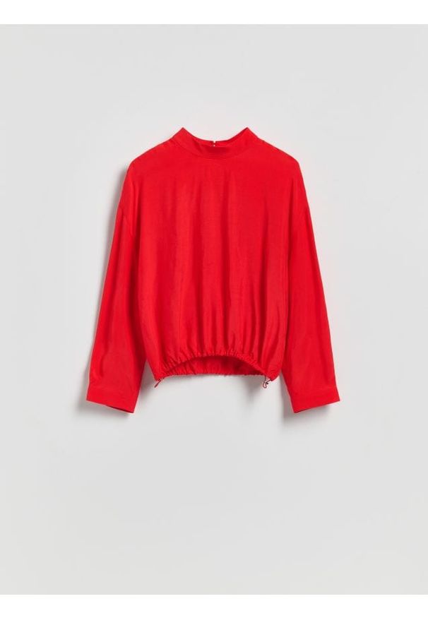Reserved - Wiskozowa bluzka - czerwony. Kolor: czerwony. Materiał: wiskoza