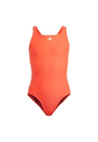 Adidas - Cut 3-Stripes Swimsuit. Kolor: czerwony, wielokolorowy, biały