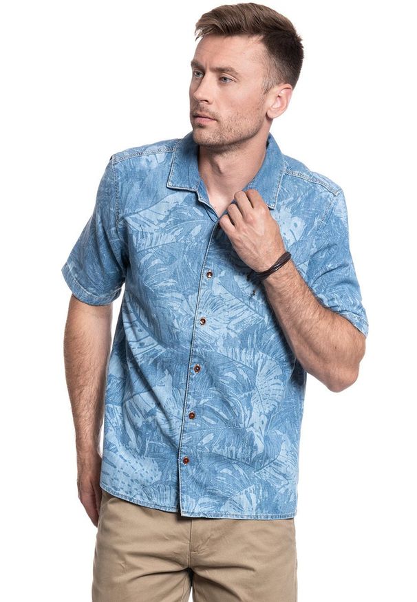 Mustang - MĘSKA KOSZULA JEANSOWA MUSTANG CHOPPER SHIRT 1009597 5000 216. Materiał: jeans