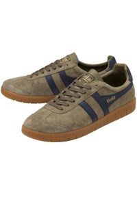 Buty do chodzenia męskie Gola Hurricane Suede. Zapięcie: sznurówki. Kolor: niebieski, wielokolorowy. Materiał: materiał, skóra. Szerokość cholewki: normalna. Sport: turystyka piesza