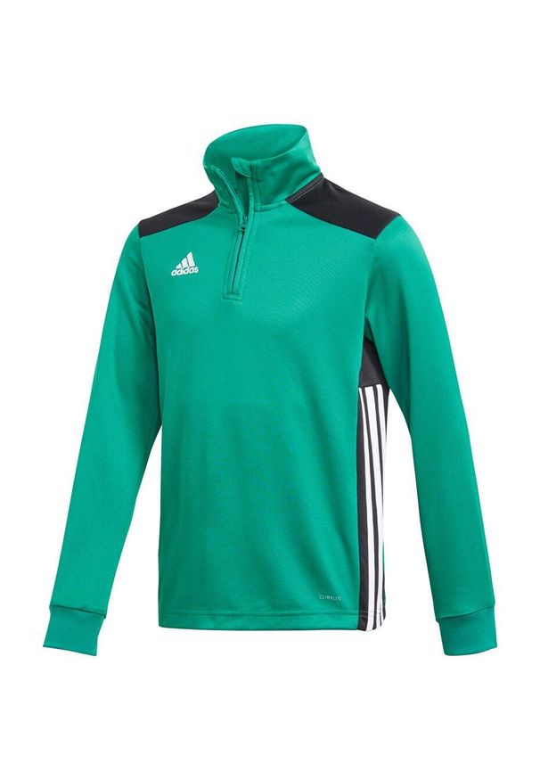 Adidas - Bluza adidas Regista 18 Training JR zielona DJ1842. Kolor: zielony, czarny, wielokolorowy. Sport: piłka nożna