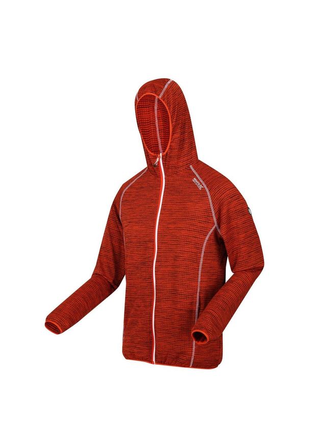 Regatta - Bluza sportowa męska Yonder Hoody rozpinana. Kolor: pomarańczowy. Materiał: elastan, poliester. Sport: turystyka piesza