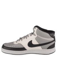 Buty Nike Court Vision Mid DN3577-002 szare. Okazja: na co dzień. Wysokość cholewki: za kostkę. Kolor: szary. Materiał: materiał, syntetyk, guma. Szerokość cholewki: normalna. Model: Nike Court #3