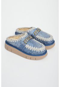 Mou - Klapki damskie skórzane mule MOU. Materiał: skóra #1