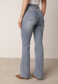 Born2be - Niebieskie Klasyczne Jeansy Dzwony z Bawełną z Regularnym Stanem Aalona. Okazja: na co dzień, na spotkanie biznesowe, do pracy. Kolekcja: plus size. Kolor: niebieski. Styl: klasyczny #2