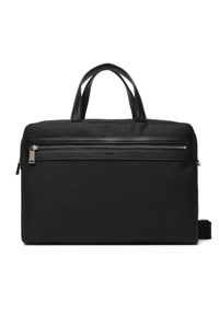 Calvin Klein Torba na laptopa Contrast Commuter Bag LV04D3032G Czarny. Kolor: czarny. Materiał: skóra