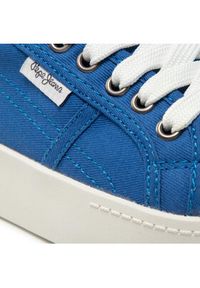 Pepe Jeans Sneakersy Brixton Canvas PGS30448 Niebieski. Kolor: niebieski. Materiał: materiał #3