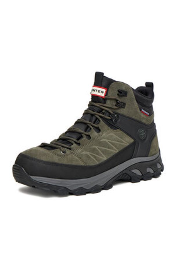Hunter Trekkingi CEO-H8-352 Khaki. Kolor: brązowy. Materiał: skóra, zamsz. Sport: turystyka piesza
