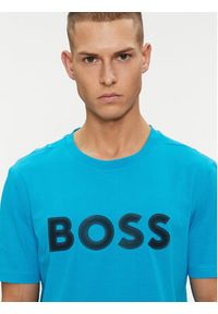 BOSS - Boss T-Shirt 50512866 Niebieski Regular Fit. Kolor: niebieski. Materiał: bawełna #4