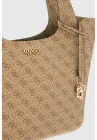 Guess - GUESS Beżowa shopperka damska Calista 2 In 1. Kolor: beżowy. Materiał: skórzane. Rozmiar: małe #6