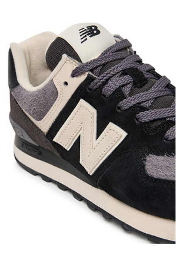 New Balance Sneakersy U574SBK W Czarny. Kolor: czarny. Materiał: skóra, zamsz. Model: New Balance 574