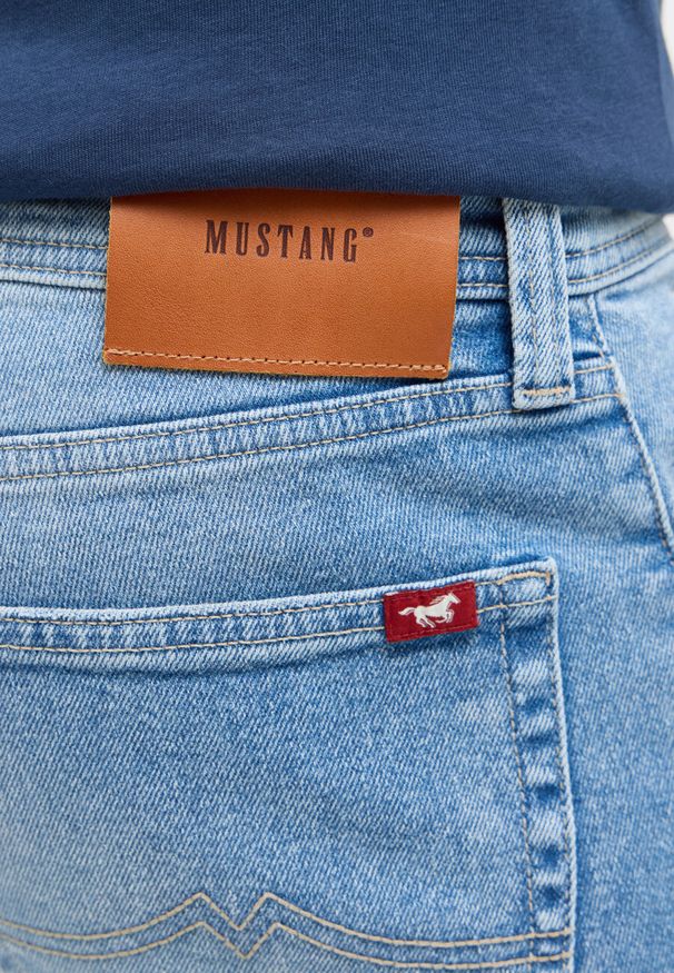 Mustang - Męskie Spodnie Jeansowe MUSTANG Denver Straight Denim Blue 1014878 5000 414