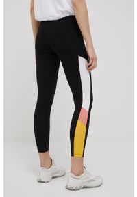 DKNY - Dkny legginsy damskie kolor czarny wzorzyste. Stan: podwyższony. Kolor: czarny