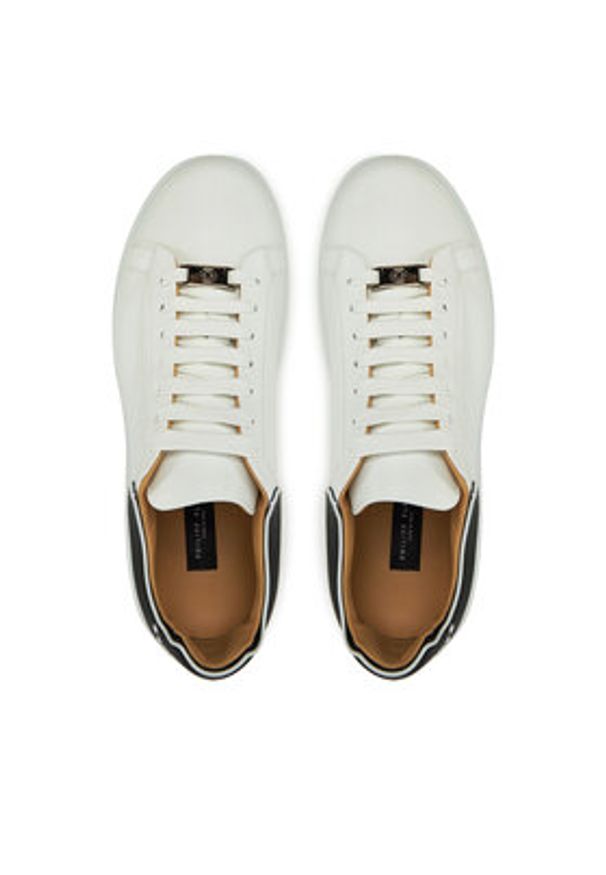 Philipp Plein - PHILIPP PLEIN Sneakersy PADS USC0599 PLE005 Biały. Kolor: biały. Materiał: skóra