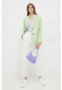 TOMMY HILFIGER - Tommy Hilfiger spodnie bawełniane kolor biały proste high waist. Stan: podwyższony. Kolor: biały. Materiał: bawełna #4