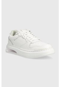 Karl Lagerfeld sneakersy skórzane ELEKTRO kolor biały. Nosek buta: okrągły. Zapięcie: sznurówki. Kolor: biały. Materiał: skóra #4