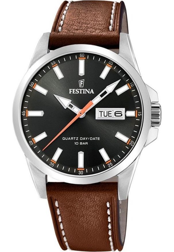 Zegarek Festina Zegarek męski Festina F20358-2 brązowy. Kolor: brązowy