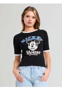 Sinsay - Koszulka z nadrukiem Mickey Mouse - czarny. Kolor: czarny. Wzór: motyw z bajki, nadruk
