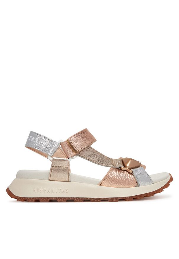 Sandały Hispanitas. Kolor: srebrny