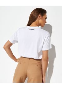 Burberry - BURBERRY - Biała koszulka z nadrukiem graficznym. Kolor: biały. Materiał: jeans, bawełna, dresówka. Wzór: nadruk. Styl: klasyczny #2