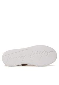 TOMMY HILFIGER - Tommy Hilfiger Sneakersy Flag Low Cut Lace-Up Sneaker T3A9-32703-1355 S Różowy. Kolor: różowy. Materiał: skóra #4