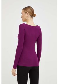 Guess longsleeve damski kolor fioletowy. Kolor: fioletowy. Długość rękawa: długi rękaw #5