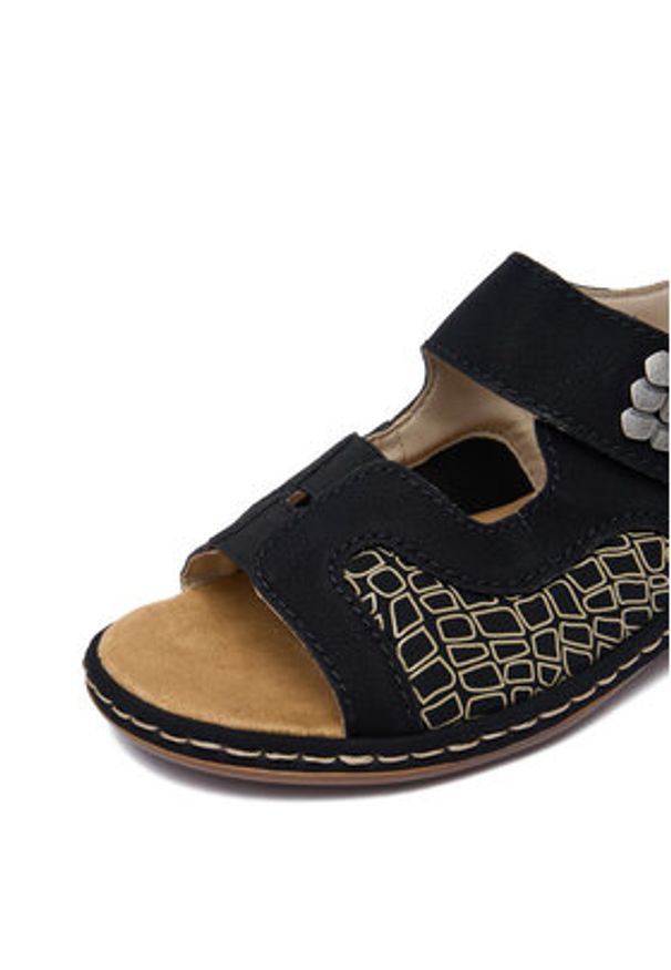 Rieker Sandały CEO-65989-01 Czarny. Kolor: czarny. Materiał: skóra