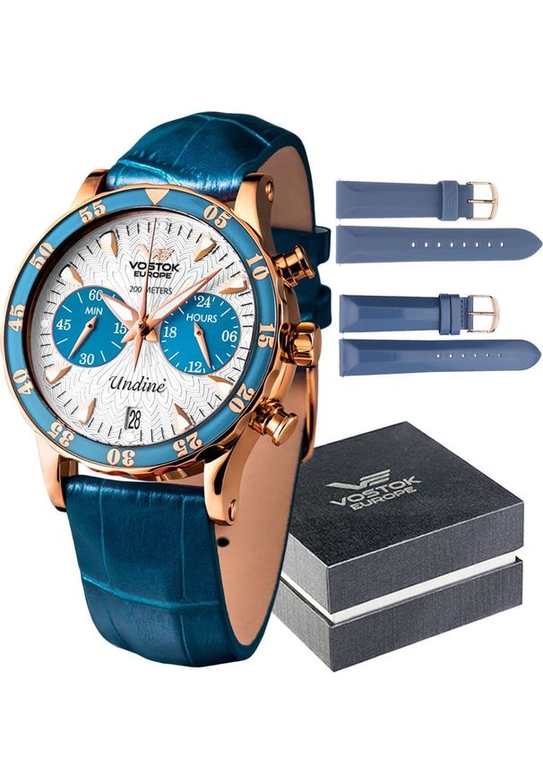 Zegarek Vostok Europe Zegarek damski Vostok Europe VK64-515B527 niebieski. Kolor: niebieski